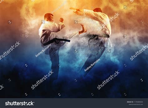 PowerPoint Template: fight martial arts masters karate (iionupuhll)