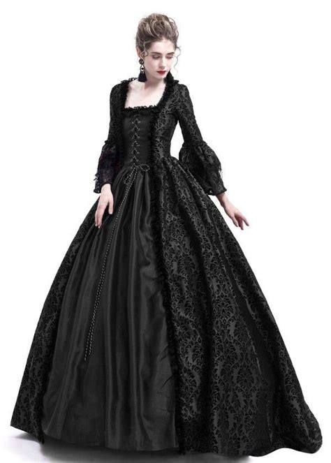 Schwarzes Ballkleid Victorian Masquerade Dress D3018 D Roseblooming