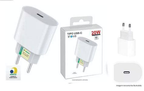 FONTE DE PAREDE 20W Turbo TIPO C IPHONE11 INOVA Carregador De