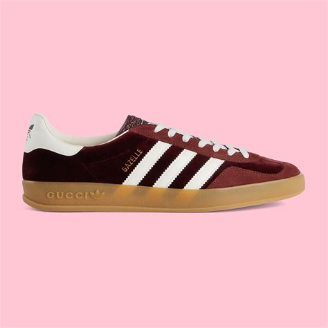 Adidas X Gucci Men S Gazelle Sneaker In Burgundy Velvet Gucci Us