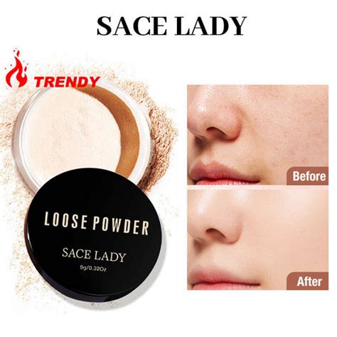 COD SACE LADY Oil Control Loose Powder With Puff Waterproof Smooth