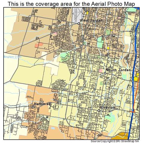 Aerial Photography Map of South Jordan, UT Utah