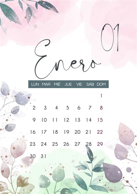 Calendario 2023 Floral Rosa Templates By Canva Print Calendar Free