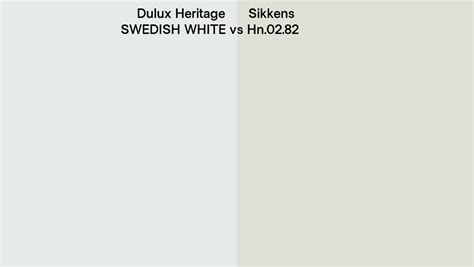 Dulux Heritage SWEDISH WHITE Vs Sikkens Hn 02 82 Side By Side Comparison