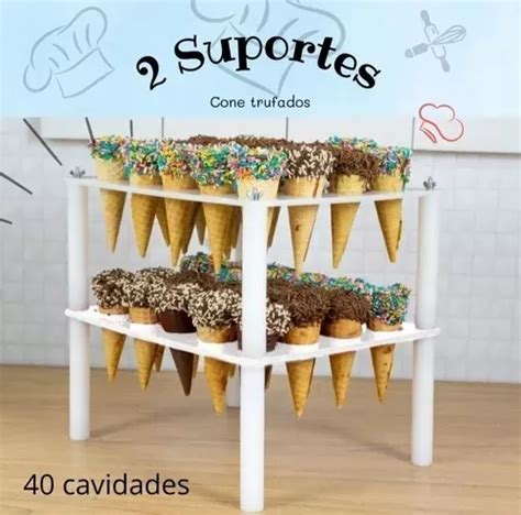 Suportes P Cone Trufado Temaki Casquinhas Cavidades