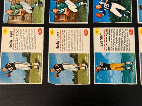 Post Football Cards Lot W Stars Tarkenton Rc Unitas Starr