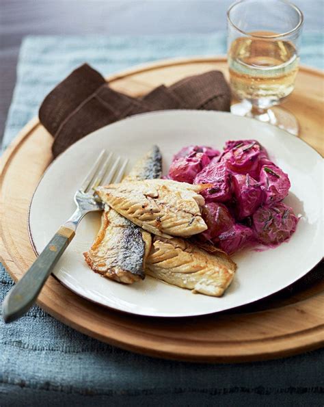 Pan Fried Mackerel With Potatoes And Beetroot Recipe Delicious Magazine