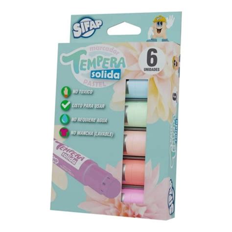 Tempera Sifap Solida X Colores Pastel