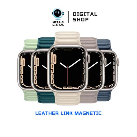 Jual Leather Link Strap Magnetic Loop Strap Apple Watch Iwo Hw