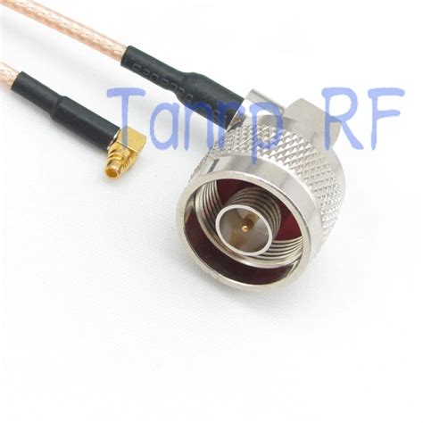 In Mmcx Male To N Male Plug Both Right Angle Rf Adapter Connector Cm