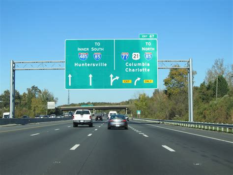 North Carolina Interstate 485 Inner Loop Cross Country Roads