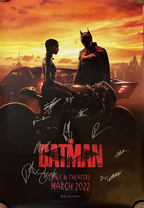 The Batman Unmask The Truth Autographed Movie Poster Yourpremiermemorabilia