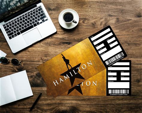 Printable HAMILTON Broadway Surprise Ticket Editable Musical Etsy