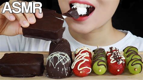 ASMR CHOCOLATE MARSHMALLOWS TRUFFLES FRUITS EATING SOUNDS MUKBANG