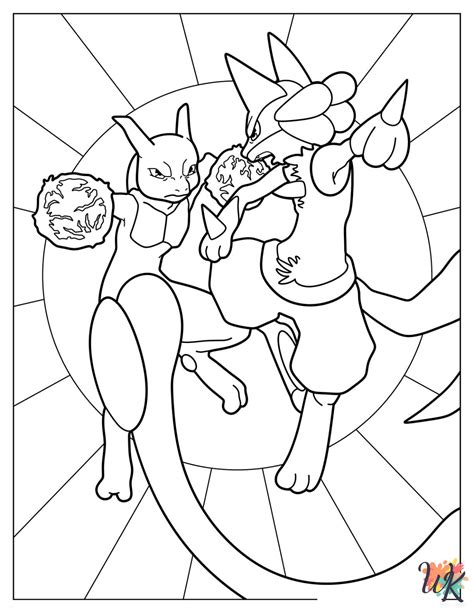 Mewtwo Coloring Pages Explore The Mystique Of Pokémon