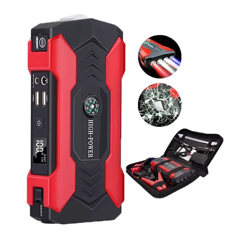 Emergency Car Battery Jump Starter Mah Charger Power With Usb