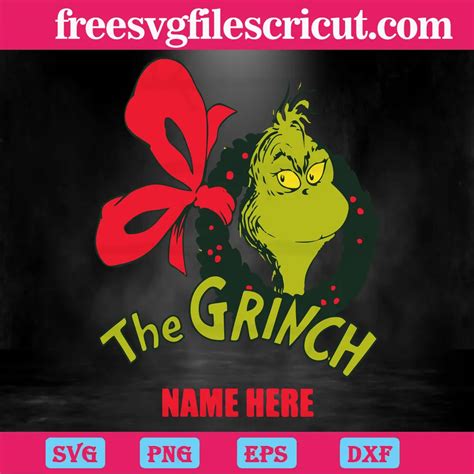 The Grinch Name Here Dr Seuss Svg Free Svg Files For Cricut