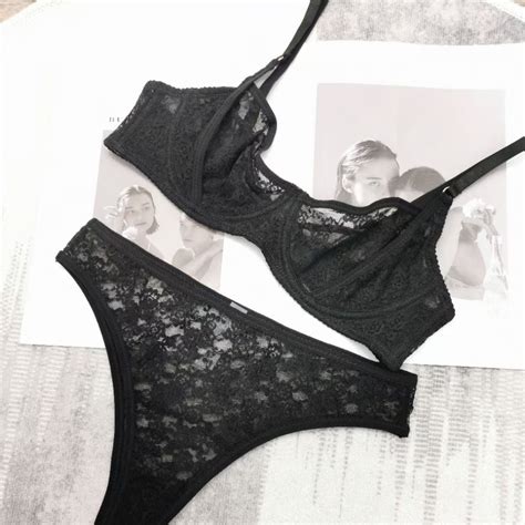 Generic French Sexy Underwear Summer Thin Transparent Lace Sexy Lingerie Big Chest Small Anti