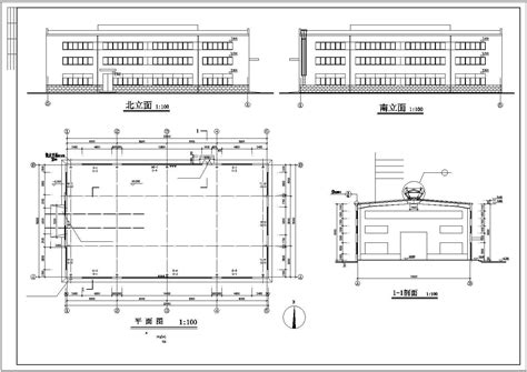 36米钢结构厂房图纸（独立基础）共十一张工业厂房建筑电气设计施工图土木在线