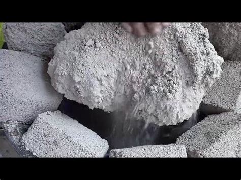 ASMR Dusty Crunchy Big Chunks Crumbling In Water Full Tub Of Cement