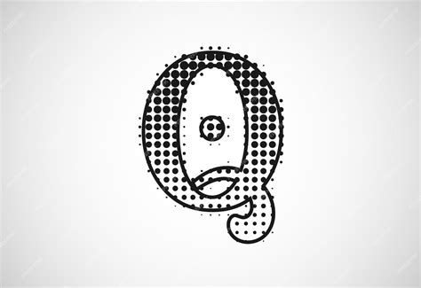 Premium Vector Letter Q Logo In Halftone Dots Style Dotted Shape