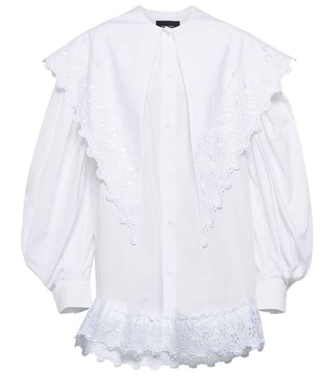 Buy Simone Rocha Broderie Anglaise Cotton Minidress White At 50 Off