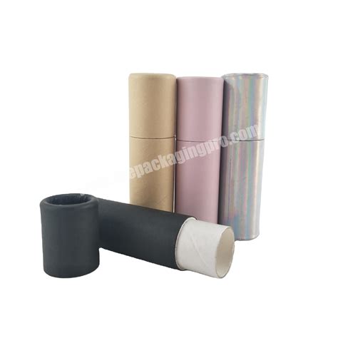 Round Eco Paper Lip Balm Tubes For Lipstick