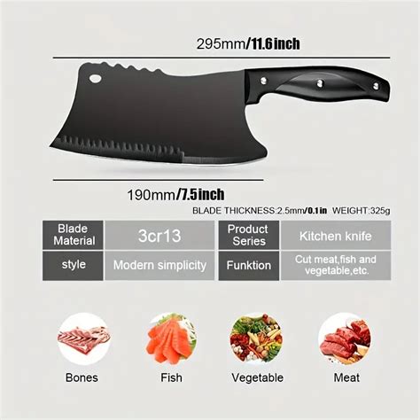 Stainless Steel Butcher Knife High Hardness Kitchen Chef Temu