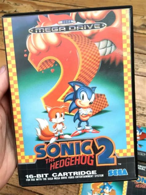 SONIC 2 THE Hedgehog Complet Boîte Notice Sega Megadrive Pal Euro Cib