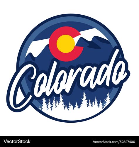State Of Colorado United States On A Blue Vector Image