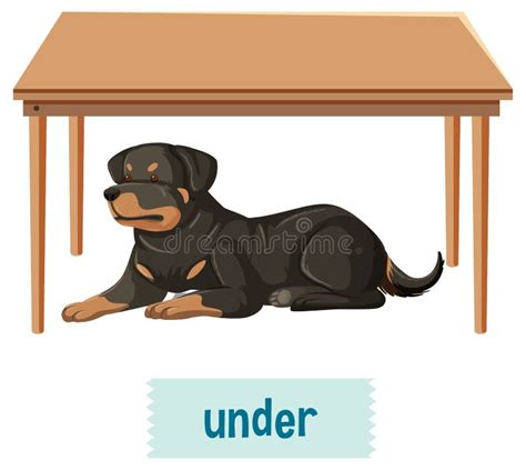 Under Preposition Clipart Black And White