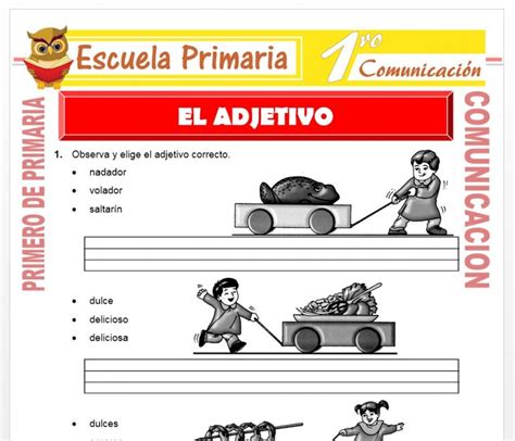 El Adjetivo para Niños de Primero de Primaria Escuela Primaria