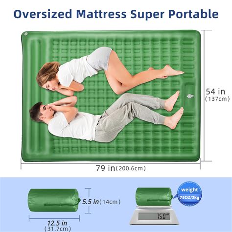 Camping Sleeping Padsextra Thick 5 Inch Inflatable Sleeping Mat With