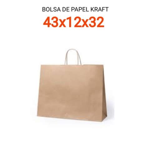 Bolsas De Papel Kraft Con Manija Retorcida 43x12x32 Fábrica De Cajas