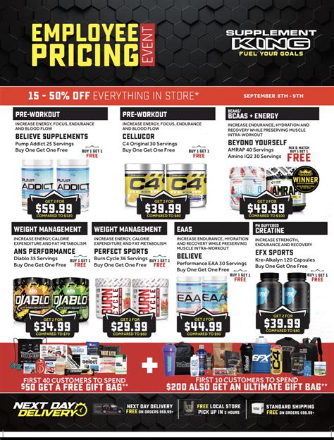 Employee Pricing Event Happening This Weekend At Supplement King Uptown