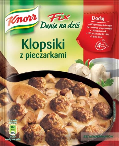 Knorr Fix Danie Na Dzi Klopsiki Z Pieczarkami Fixy Opinie