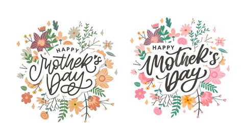 Happy Mothers Day Lettering Valentine Women Spring Png And Vector