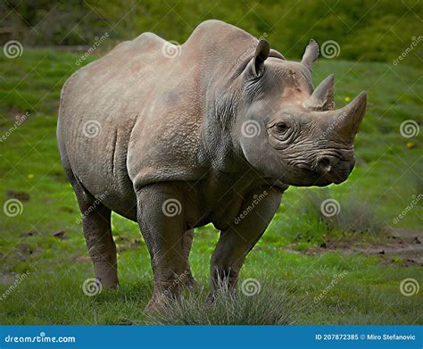 Black Rhino In Chester Zoo United Kingdom Stock Image Image Of