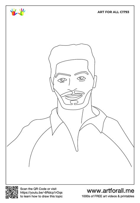 How to draw Hardik Pandya