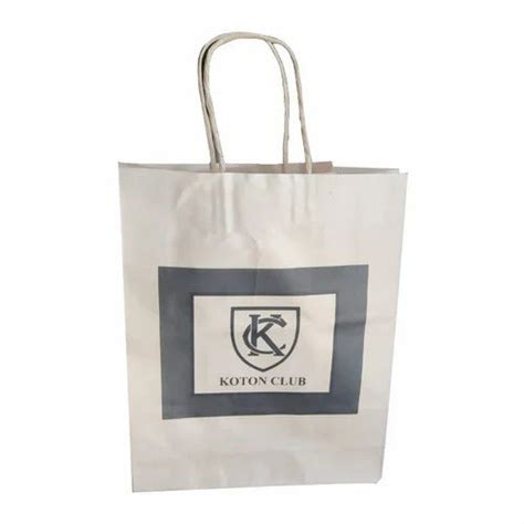 White 165gsm Loop Handle Printed Shopping Bags Capacity 3 Kg At Rs 7