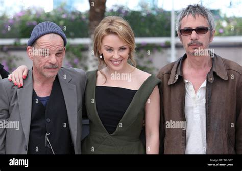 Denis Lavant L Kylie Minogue C And Leos Carax Arrive At A