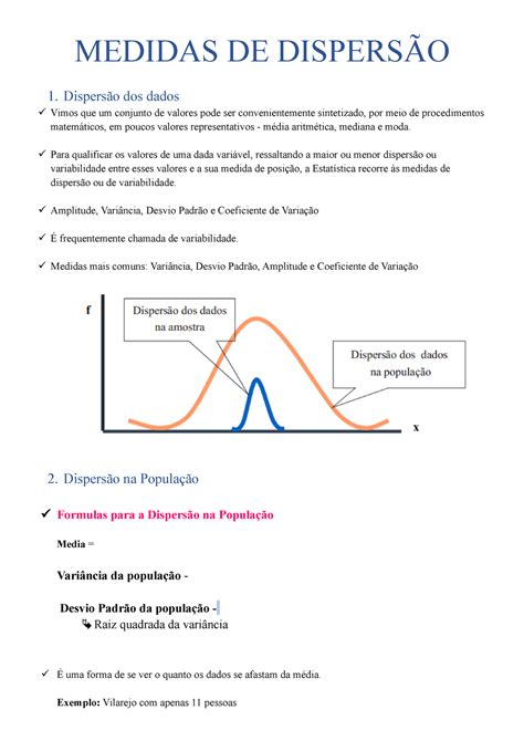 Medidas De Dispersão Exercícios FDPLEARN