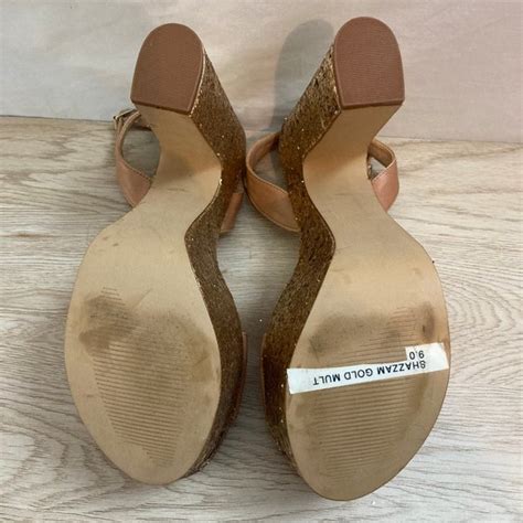 Steve Madden Shoes Steve Madden Shazzam Gold Glitter Nude Platform Poshmark