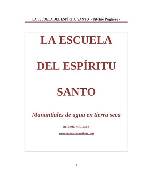 PDF Book La Escuela Del Espiritu Santo DOKUMEN TIPS