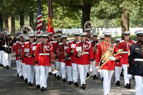 United States Marine Corps Ceremonial Band At Arlington Cemetary