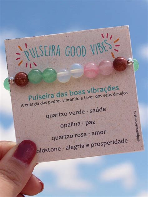 Pulseira Good Vibes Pulseira El Stica As Pedras Pedra Da Lua