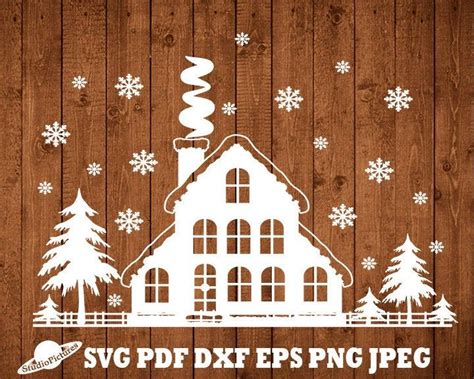 Christmas House Svg Christmas Scenes Svg Christmas Svg New Etsy In