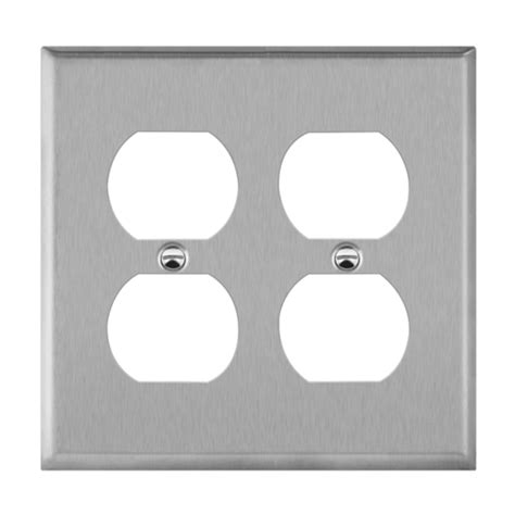 Duplex Receptacle Two Gang Metal Wall Plate Enerlites