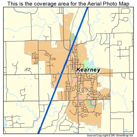 Aerial Photography Map of Kearney, MO Missouri