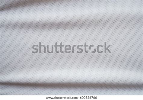 White Sports Jersey Fabric Texture Background Stock Photo